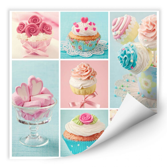Wallprint Cupcake Collage