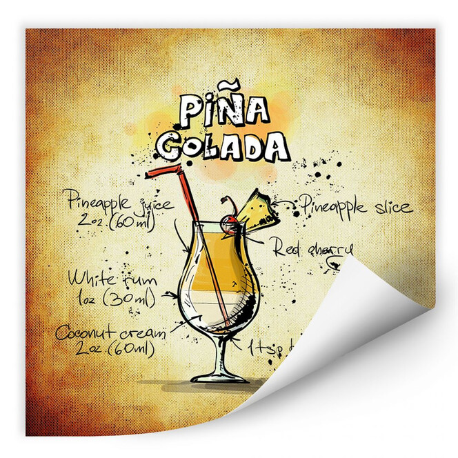 Wallprint Pina Colada - Rezept