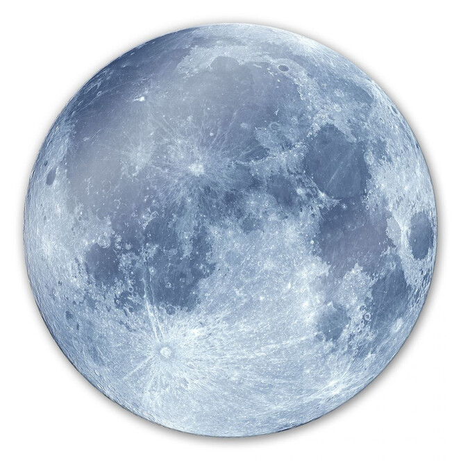 Glasbild Moon Complete - rund