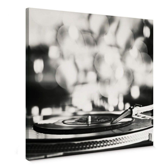 Leinwandbild Vinyl Record on Turntables