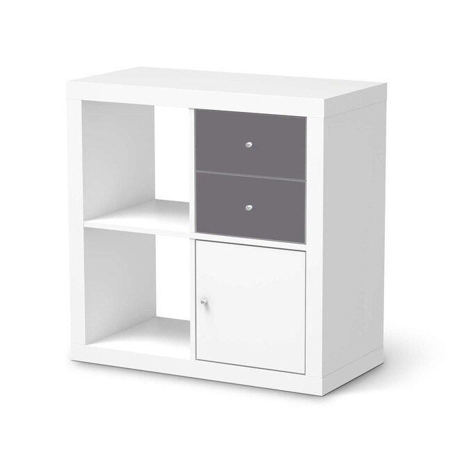 Möbelfolie IKEA Kallax Regal Schubladen - Grau Light- Bild 1