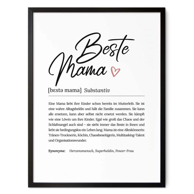Poster Definition - Beste Mama