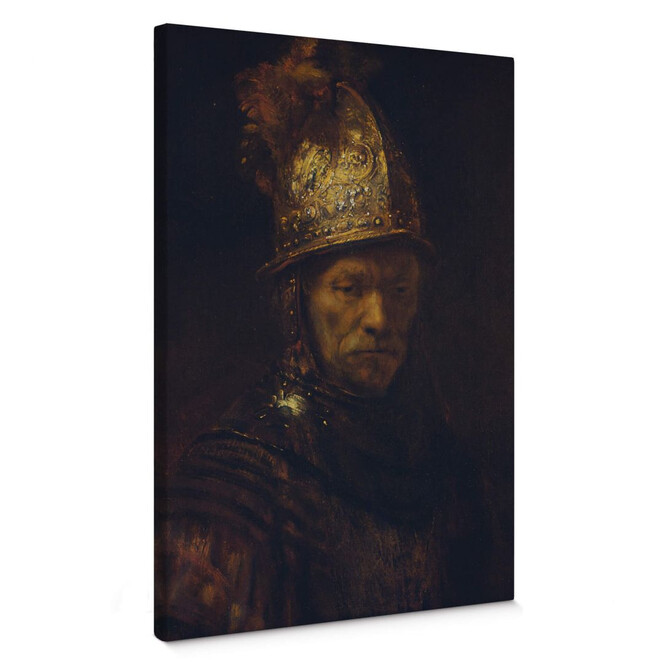 Leinwandbild Rembrandt - Der Mann mit dem Goldhelm
