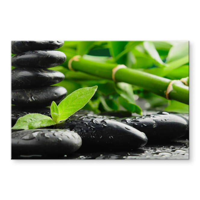 Acrylglasbild Black Zen Stones