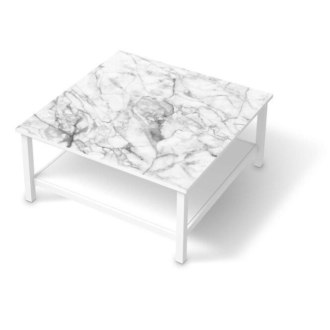 Klebefolie IKEA Hemnes Tisch 90x90cm - Marmor weiss- Bild 1