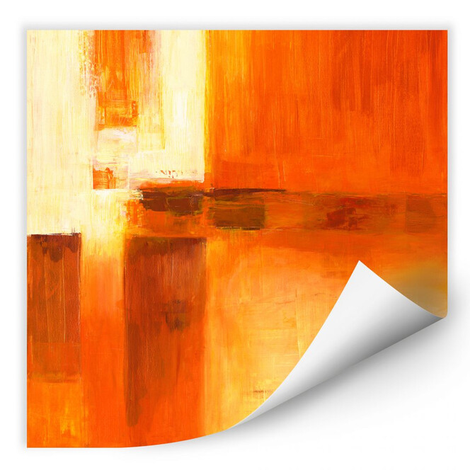 Wallprint Schüssler - Composition in Orange and Brown