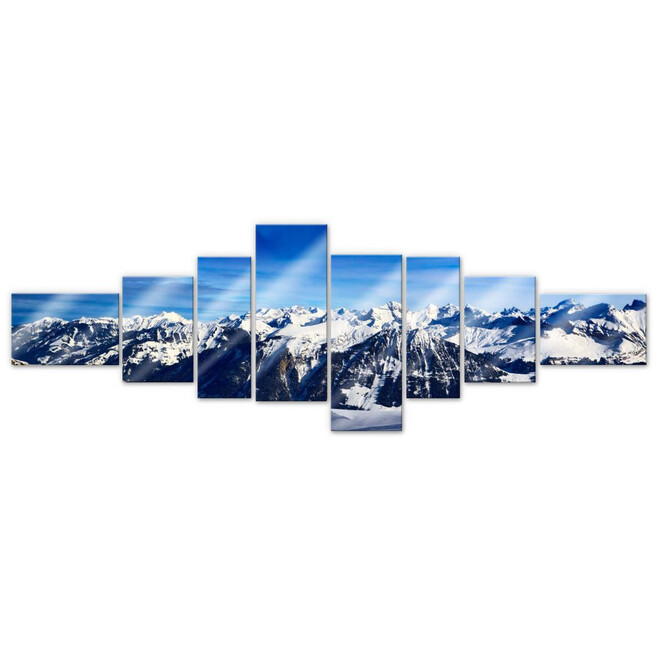 Acrylglasbild Alpenpanorama (8-teilig)