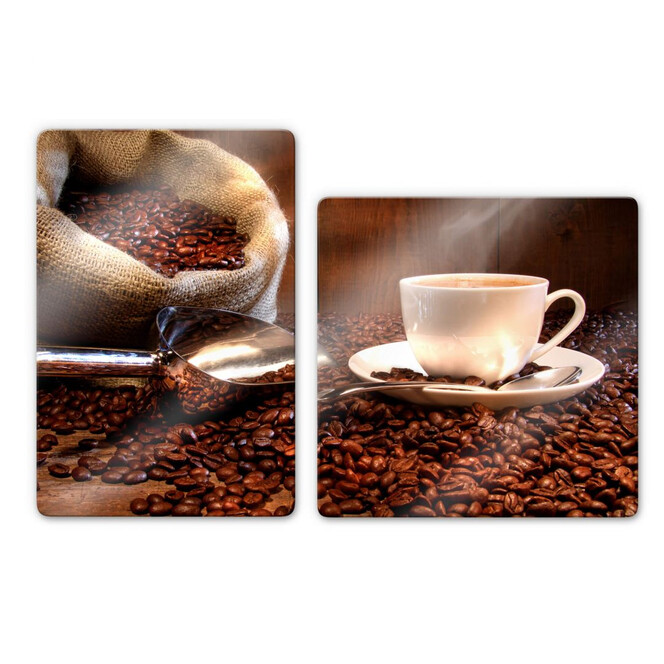 Glasbild Kaffeegenuss (2-teilig)
