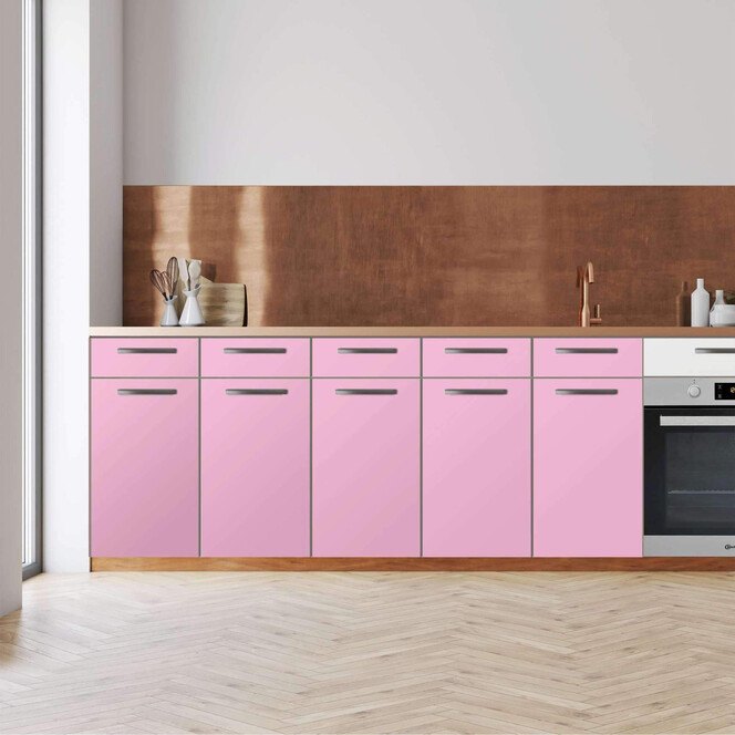 Küchenfolie - Unterschrank 200cm Breite - Pink Light