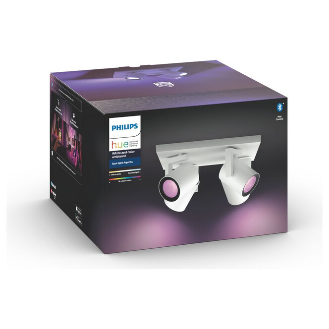 Philips Hue Bluetooth White & Color Ambiance Argenta - Spot Weiss 4-flammig