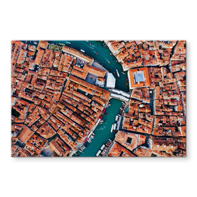 Glasbild Colombo - Venedig von oben
