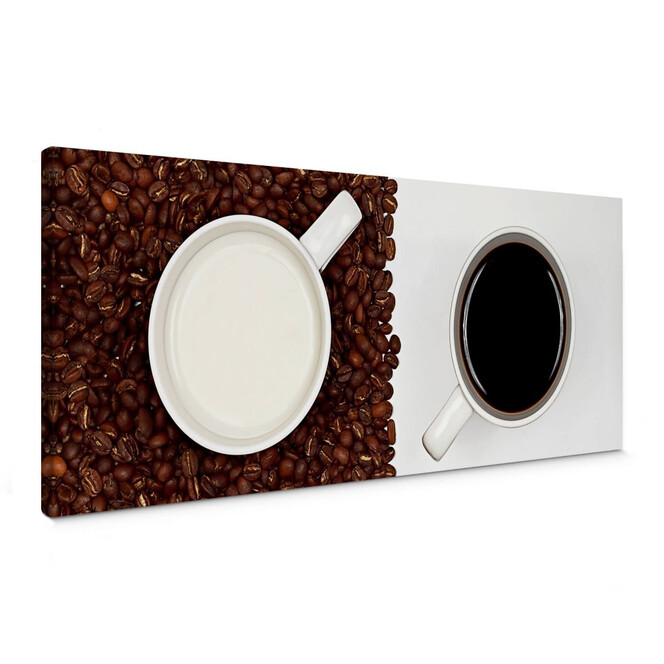 Leinwandbild Lavsen - White Espresso - Panorama