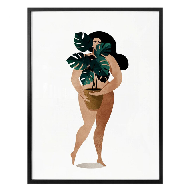 Poster Kubistika - Die nackte Frau