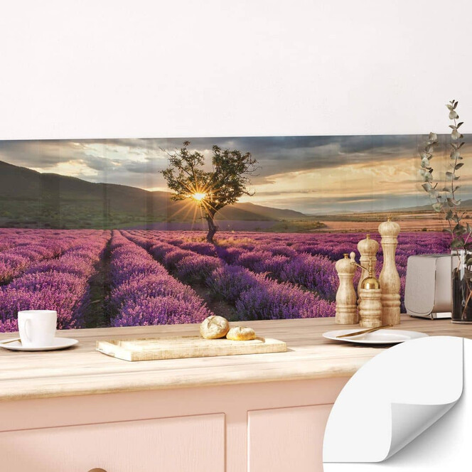 Selbstklebende Küchenrückwand Lavendelblüte in der Provence