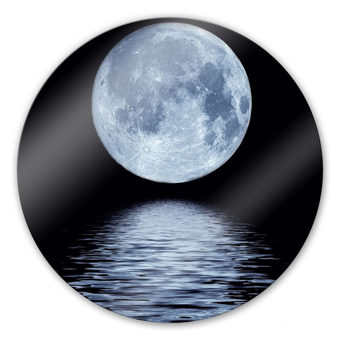 Glasbild Moon - rund