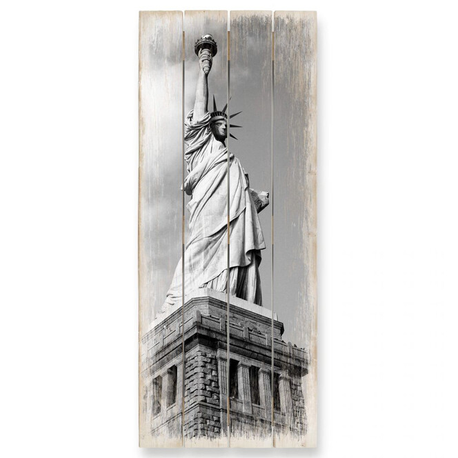 Holzbild Lady Liberty - Panorama