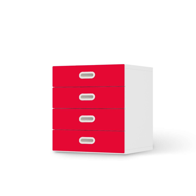 Klebefolie IKEA Stuva / Fritids Kommode - 4 Schubladen - Rot Light- Bild 1