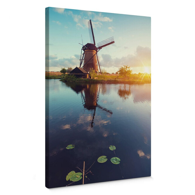 Leinwandbild Holländische Windmühle