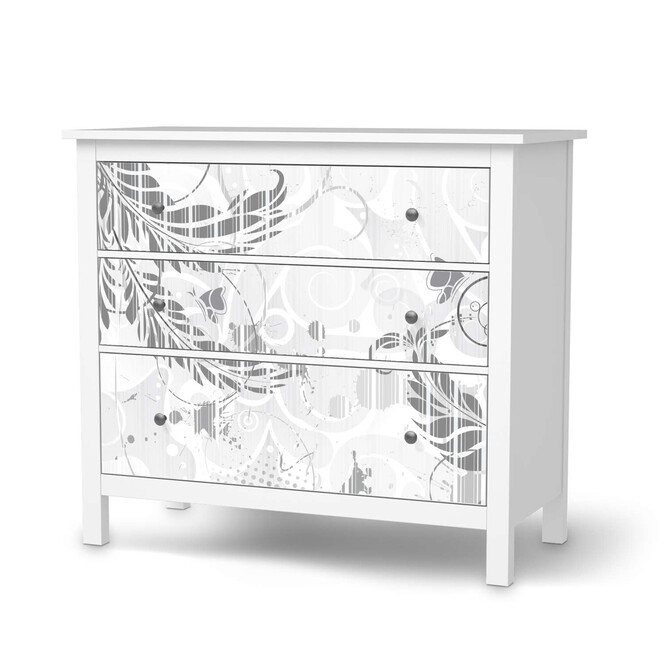 Möbelfolie IKEA Hemnes Kommode 3 Schubladen - Florals Plain 2- Bild 1