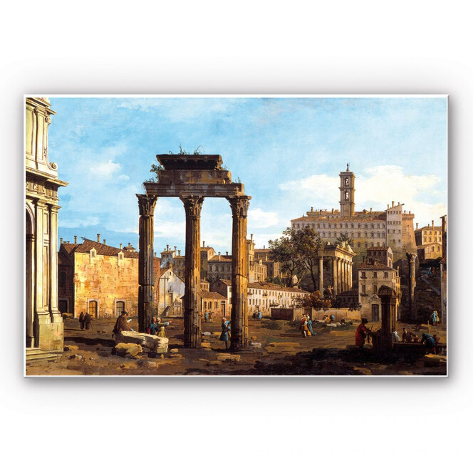 Hartschaumbild Canaletto - Forum mit Tempel von Kastor und Pollux