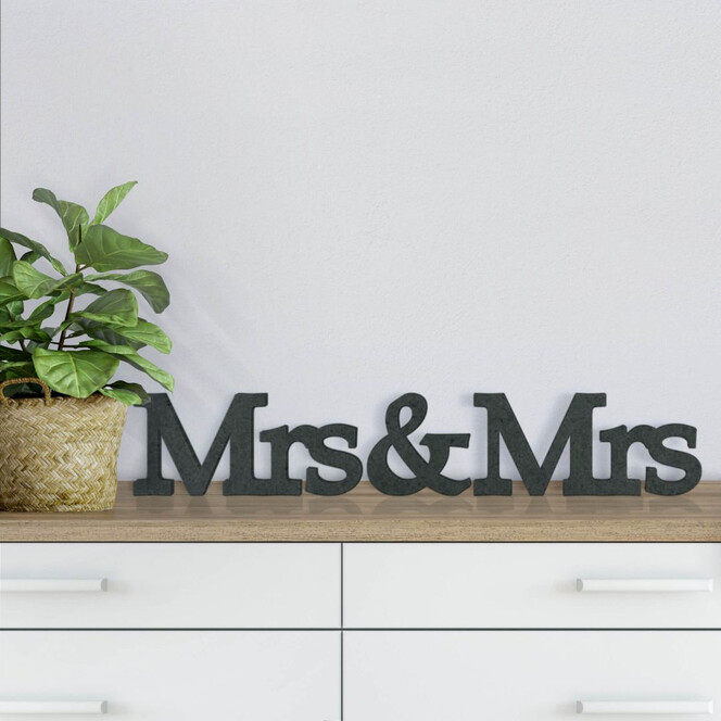 MDF-Holzbuchstaben Mrs&Mrs Serife
