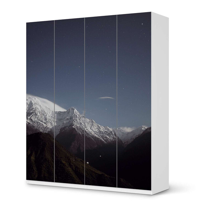 Möbelfolie IKEA Pax Schrank 236cm Höhe - 4 Türen - Mountain Sky- Bild 1
