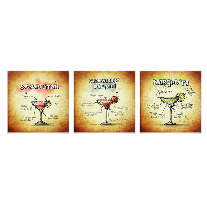 Poster Cocktails Set 01 (3-teilig)