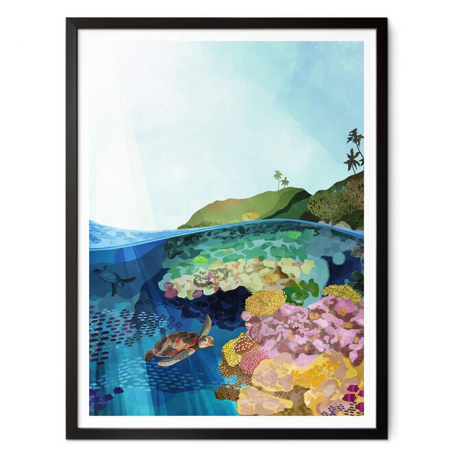 Poster Goed Blauw - Unterwasser