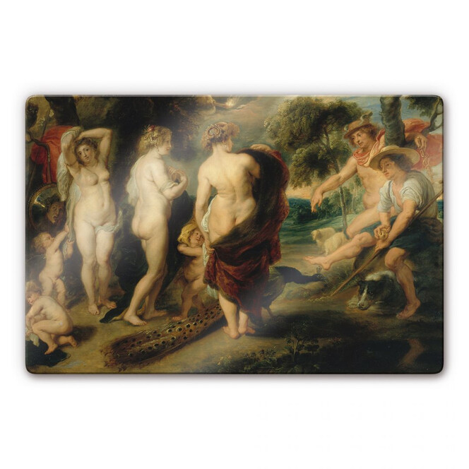 Glasbild Rubens - Das Urteil des Paris