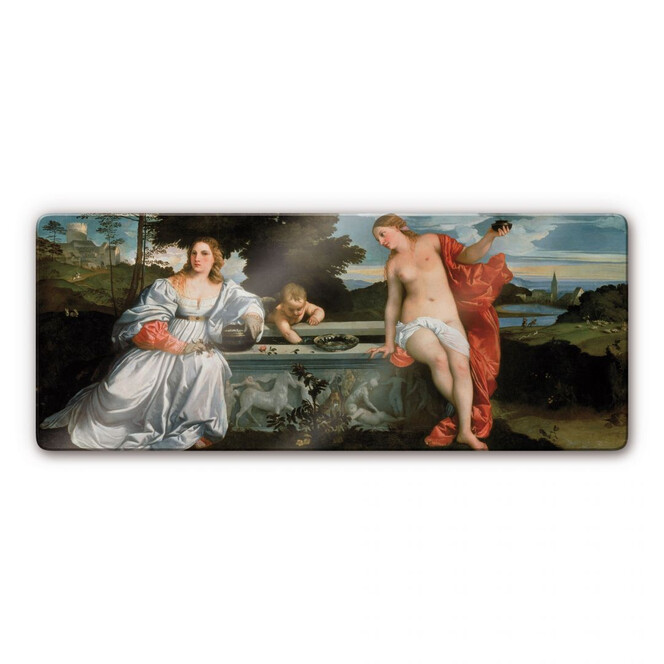 Glasbild Tizian - Himmliche und irdische Liebe - Bild 1