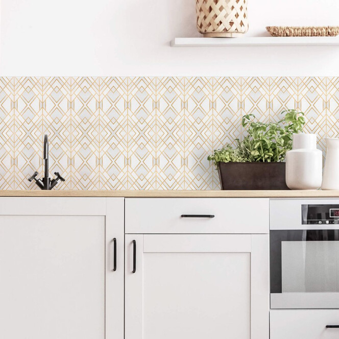 Küchenrückwand Fredriksson - Goldene Geometrie
