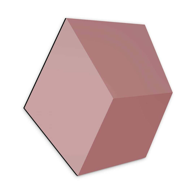 3D Hexagon - Alu-Dibond Rot