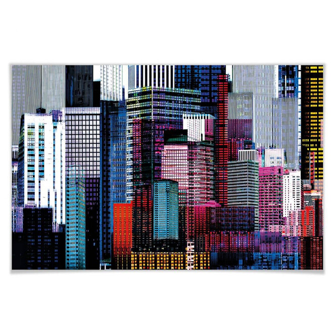 Giant Art® XXL-Poster Colourful Skyscrapers - 175x115cm - Bild 1
