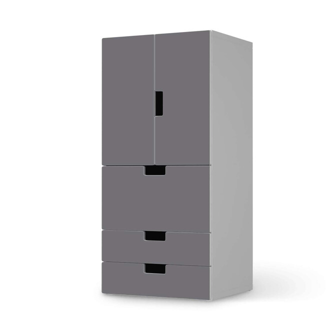 Möbelfolie IKEA Stuva / Malad - 3 Schubladen und 2 kleine Türen - Grau Light- Bild 1