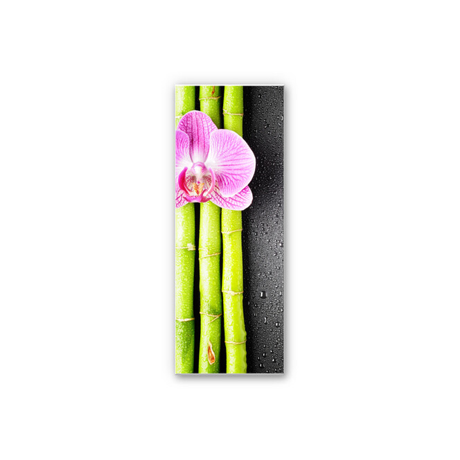 Wandbild Orchid and Bamboo - Panorama (vertikal)