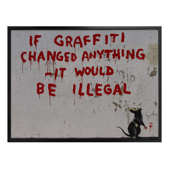 Poster Banksy - If graffiti changed anything
