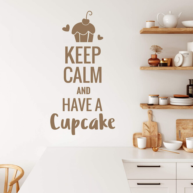Wandtattoo - Keep calm and have a cupcake