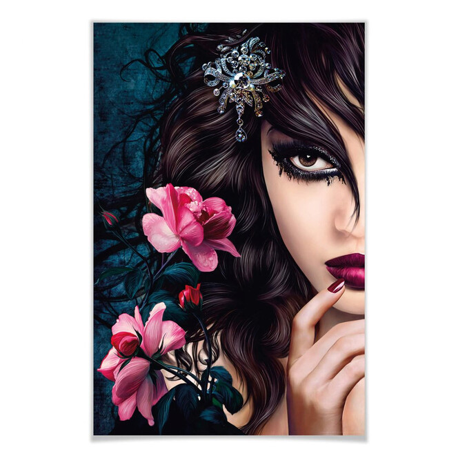 Giant Art® XXL-Poster Midnight Rose - 115x175cm - Bild 1