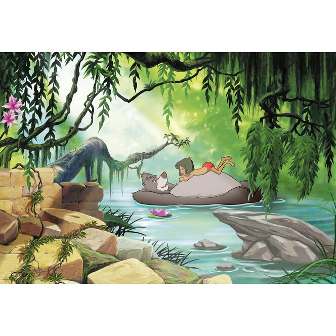 Fototapete Jungle book swimming with Baloo