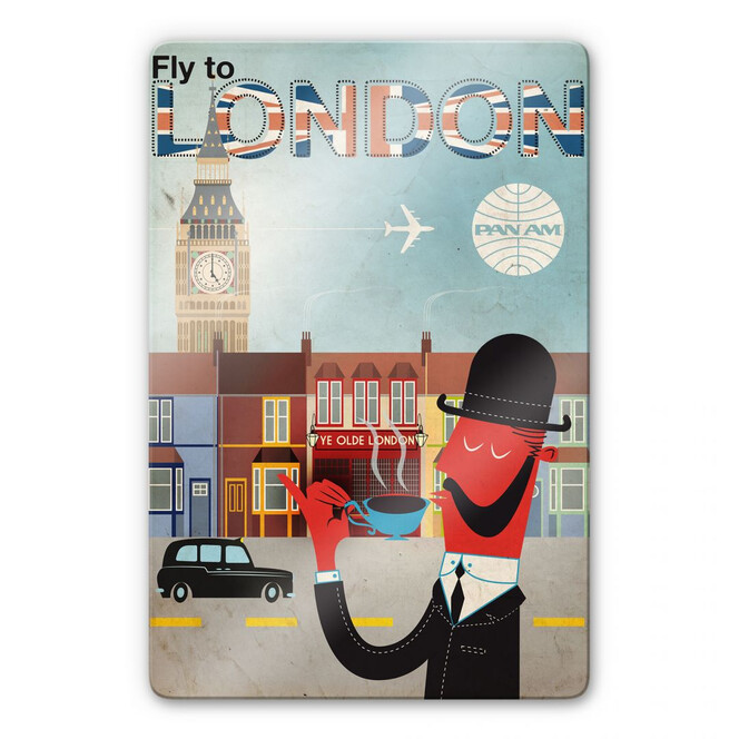 Glasbild PAN AM - Fly to London