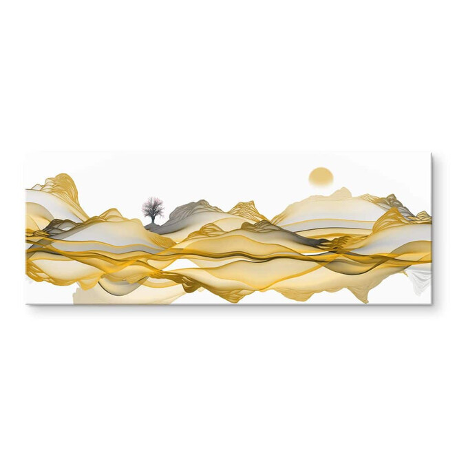 Acrylglasbild Goldene Berge - Panorama