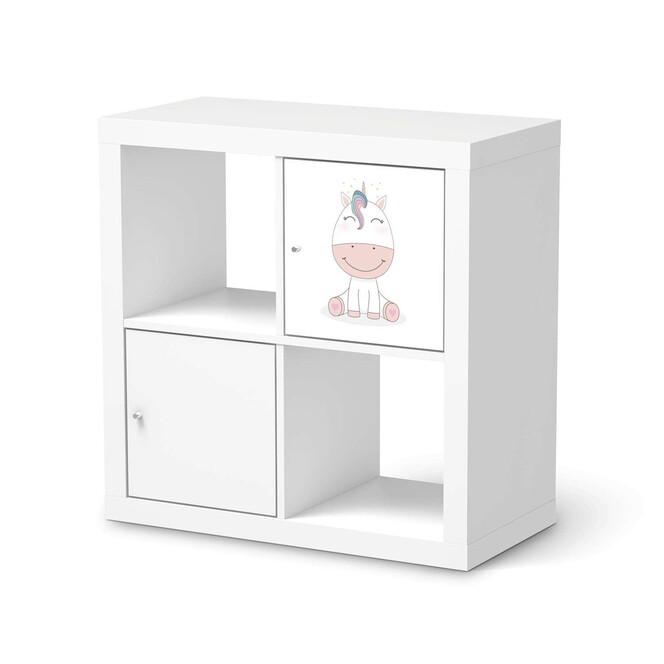 Möbelfolie IKEA Kallax Regal 1 Türe - Baby Unicorn- Bild 1