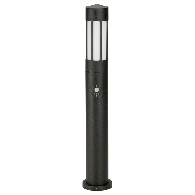 Pollerleuchte A-142473. mit Bewegungsmelder, schwarz, Aluguss, Opalglas, E27. IP44. 900x110mm - Bild 1
