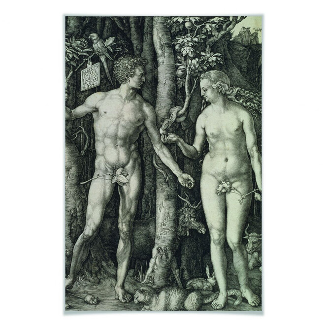 Poster Dürer - Adam und Eva
