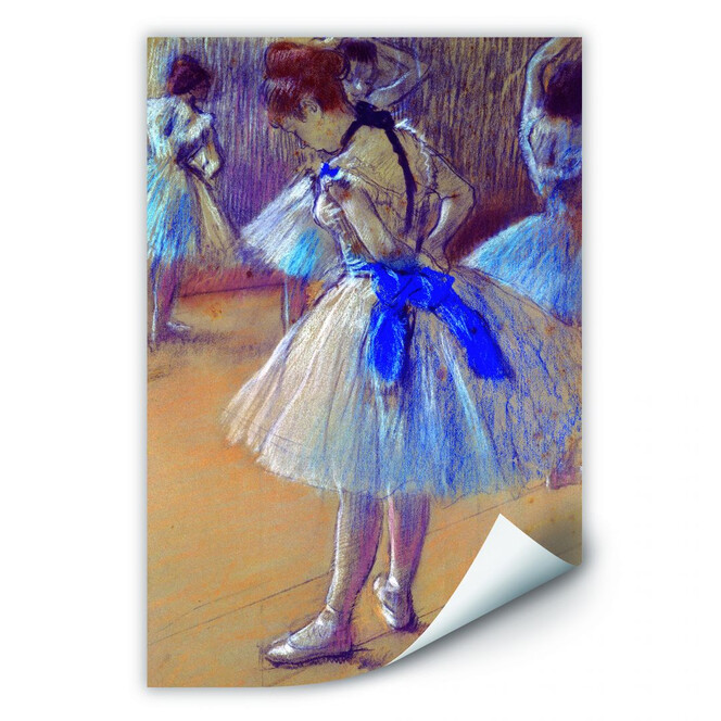 Wallprint Degas - Tänzerin beim Binden der Schleife