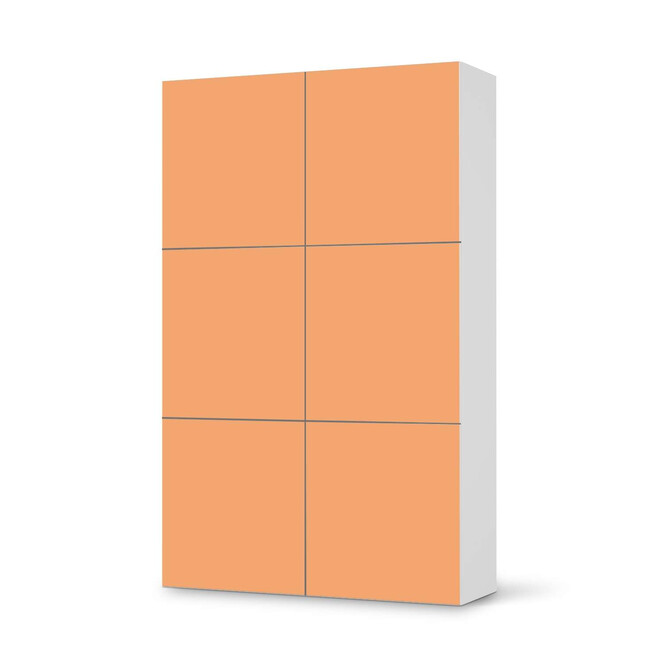 Möbel Klebefolie IKEA Besta Schrank 6 Türen (hoch) - Orange Light- Bild 1