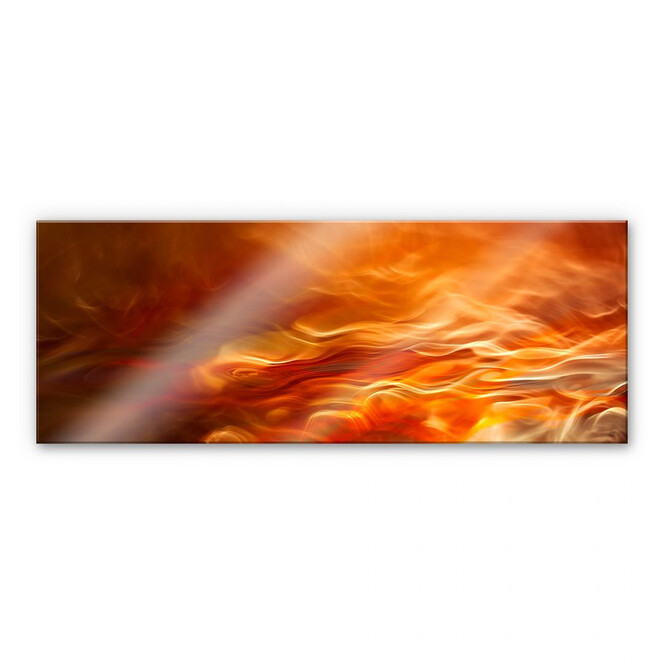 Acrylglasbild Marthinussen - Burning Water - Panorama