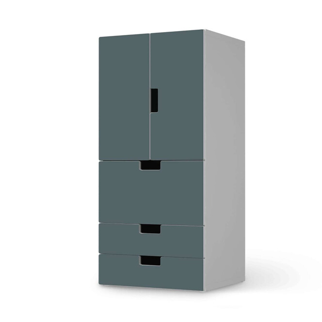 Möbelfolie IKEA Stuva / Malad - 3 Schubladen und 2 kleine Türen - Blaugrau Light- Bild 1