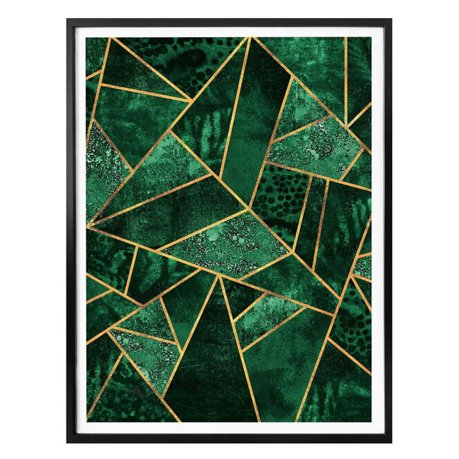 Poster Fredriksson - Dunkelgrüner Smaragd
