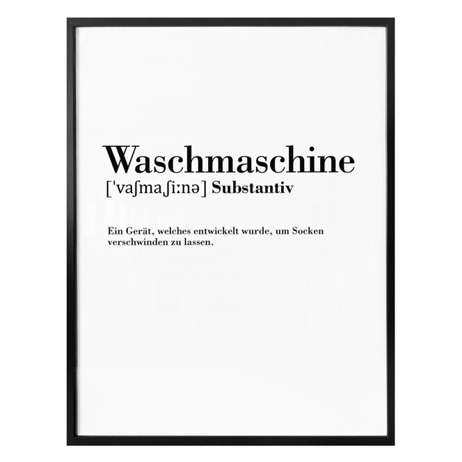 Poster Grammatik - Waschmaschine